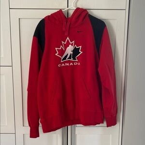 Nike Men's Red and Black Hoodie - Hockey Canada